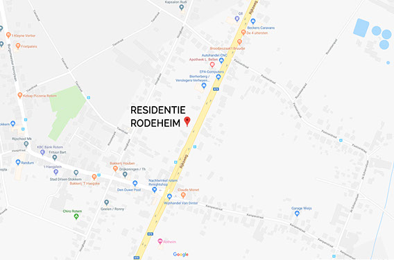 Ligging van residentie Rodeheim in Rotem